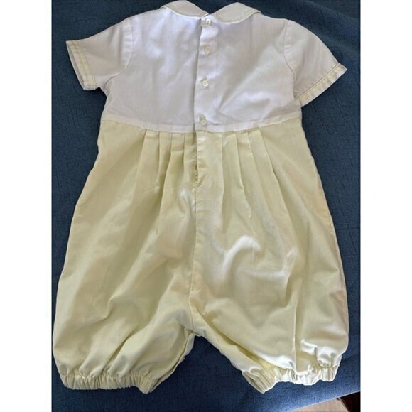 Sarah Louise Boys Romper Size 9-12 Months White Toddler Shorties Outfit - Picture 9 of 10